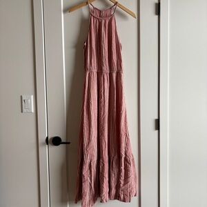 Old Navy Striped Halter Dress | Linen Blend | XS | Coastal Summer